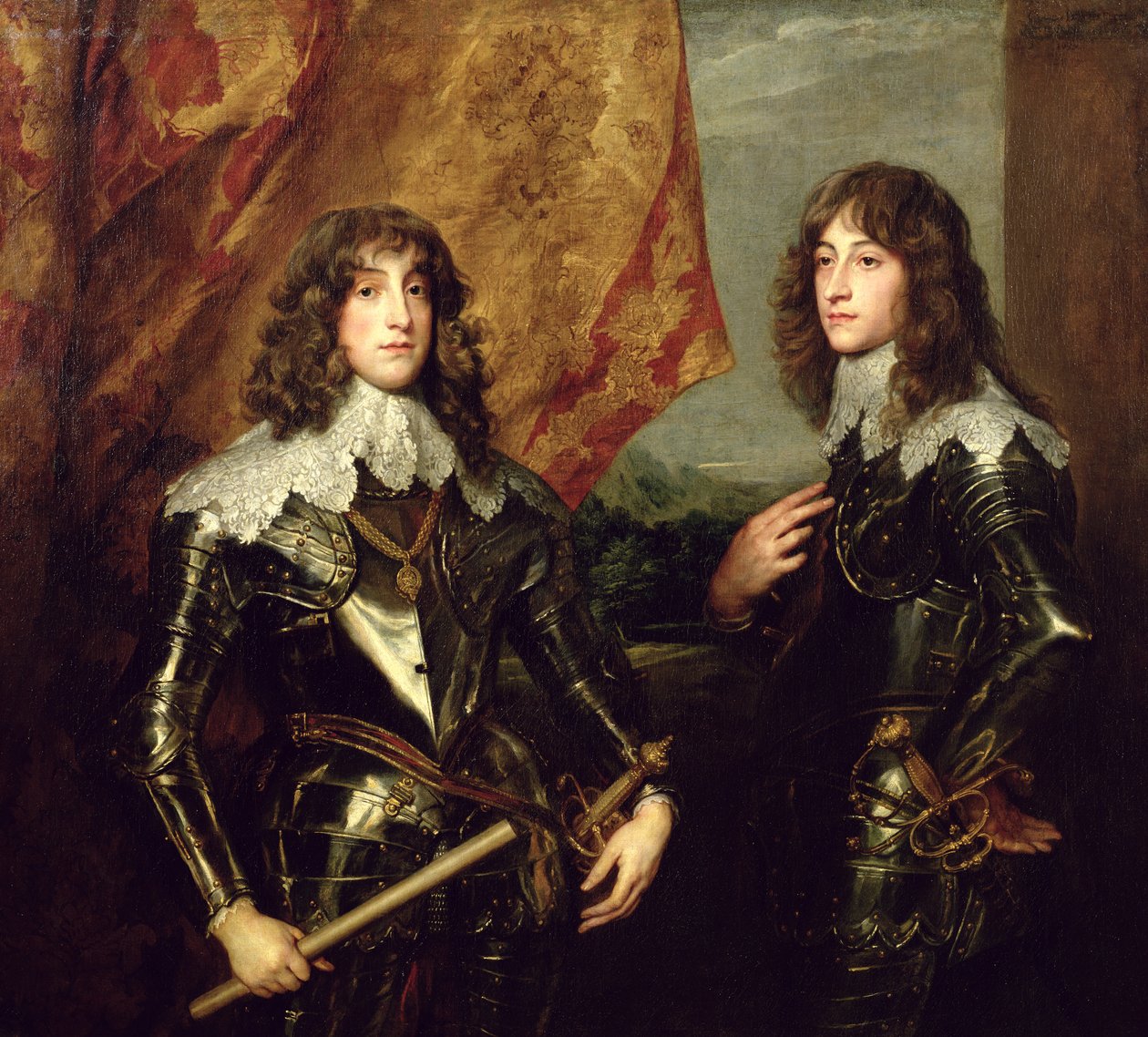 Prince Charles Louis Elector Palatine and his Brother, Prince Rupert of the Palatinate by Anthony van Dyck