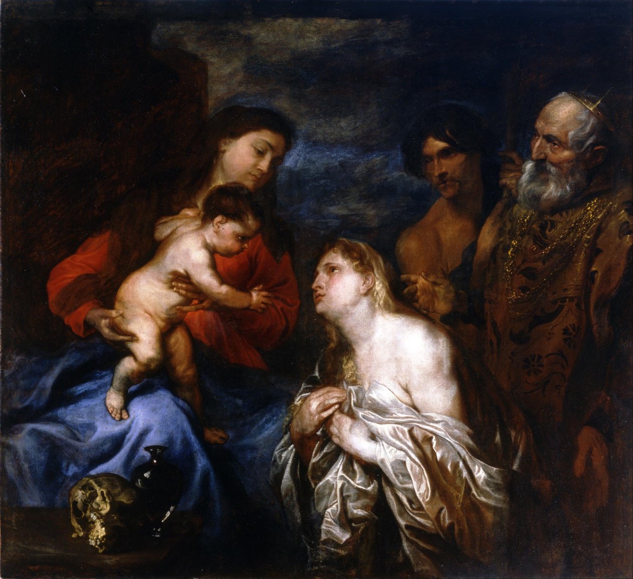The Virgin and Child with the three repentant Sinners, Mary Magdalene, King David and the Prodigal Son by Anthony van Dyck