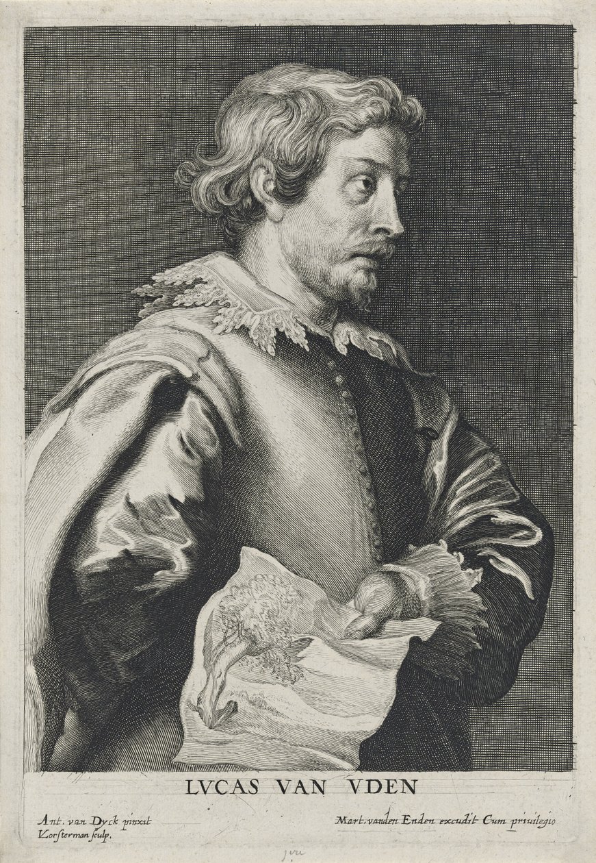 Lucas van Uden, etching by Lucus Vorsterman by Anthony van after Dyck
