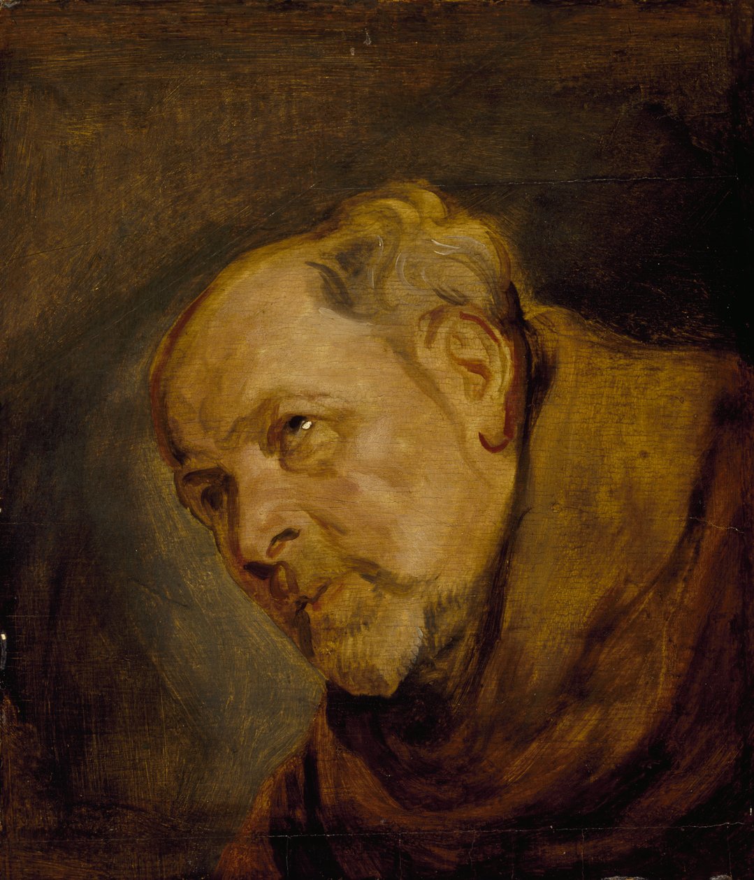 Head of a Monk (Jan Malderus, Bishop of Antwerp, as Saint Bonaventura) by Anthony van Dyck