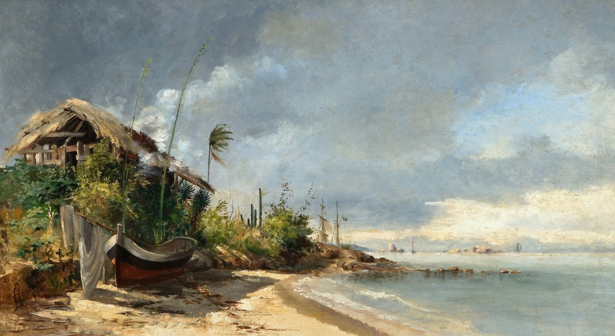 A View of the Beach, São Domingos, Niterói, RJ by Antonio Parreiras