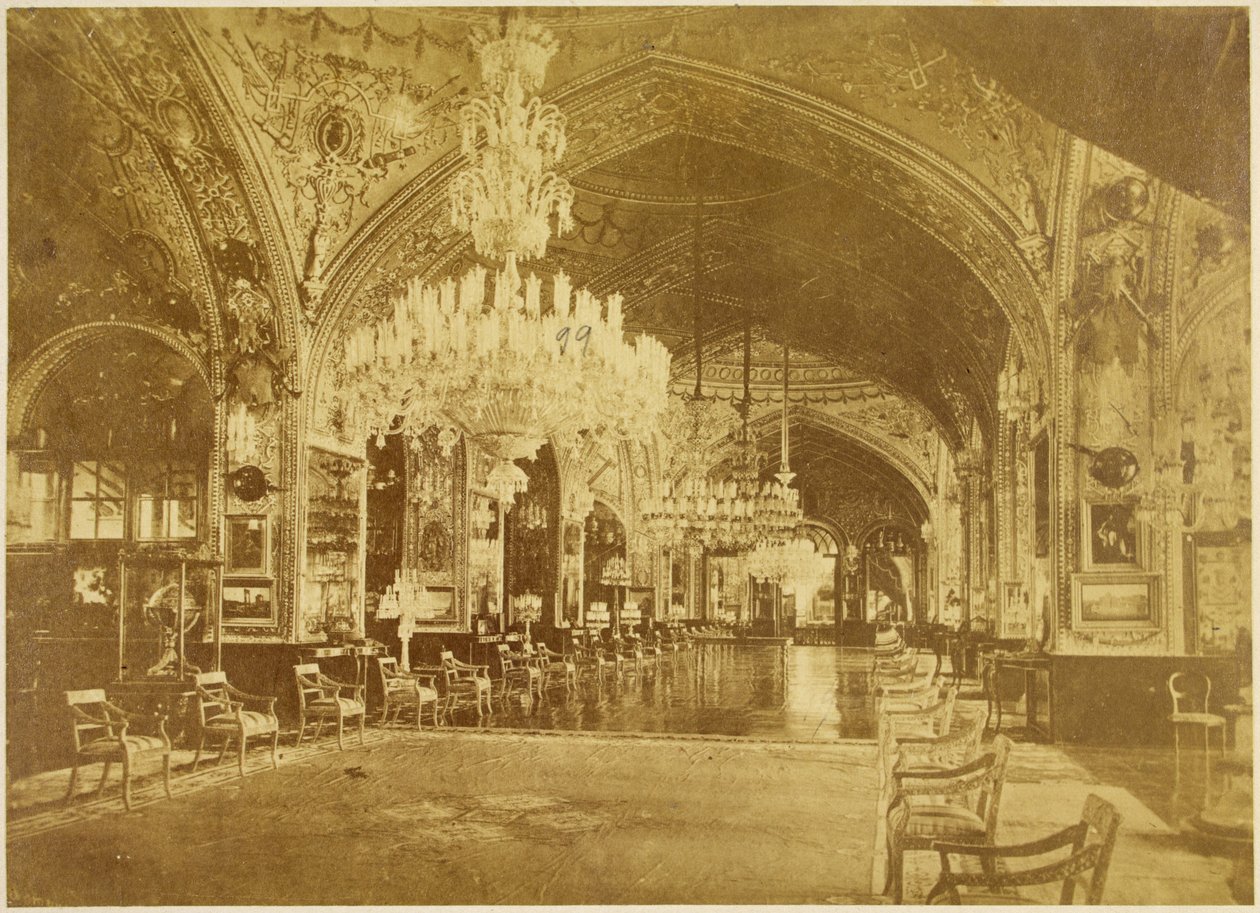 Talar-i Muzeh, also called Talar-i Salam (Audience Hall), Gulistan Palace, Tehran, 1880-90 by Antoin Sevruguin