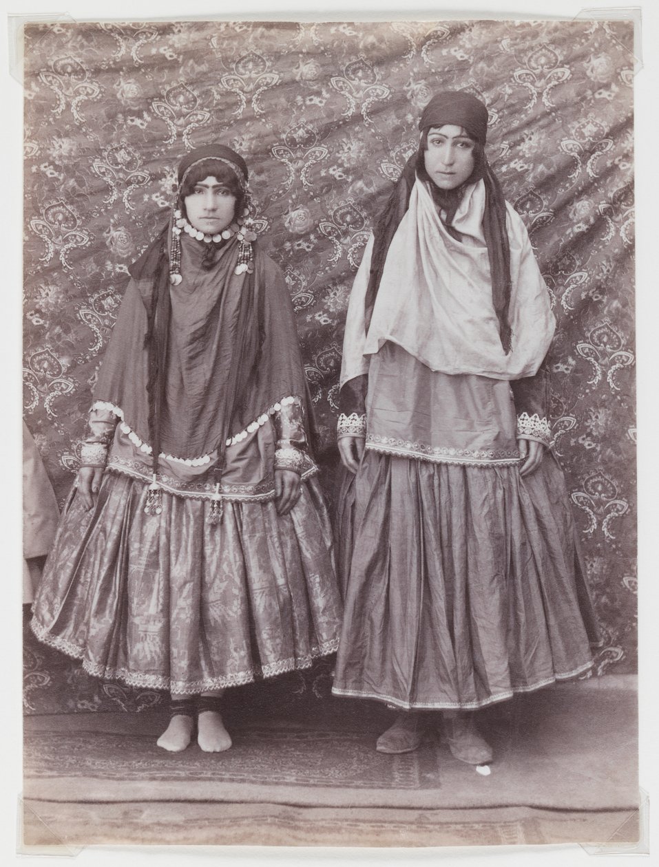 Two women in tribal costume by Antoin Sevruguin