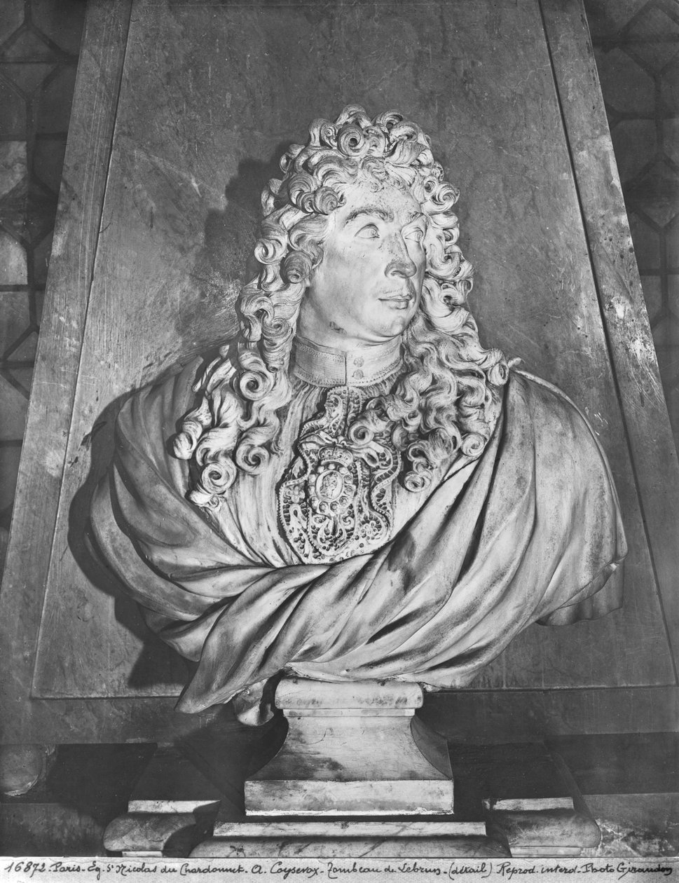 Tomb of Charles Le Brun and his wife, Suzanne Butay, (detail) by Antoine Coysevox