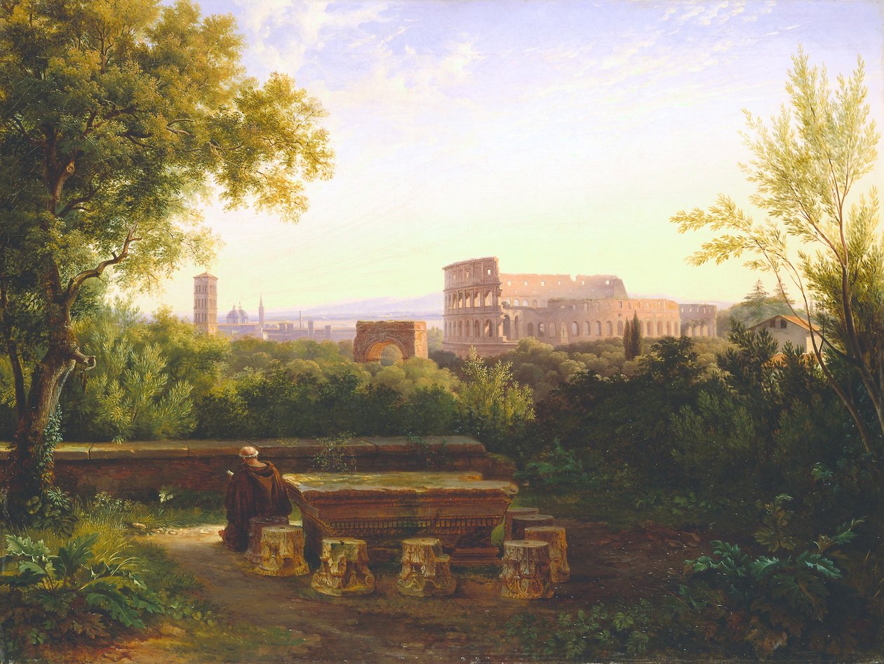 View of the Colosseum from the Orti Farnesiani, 1833 by Antoine Fèlix Boisselier
