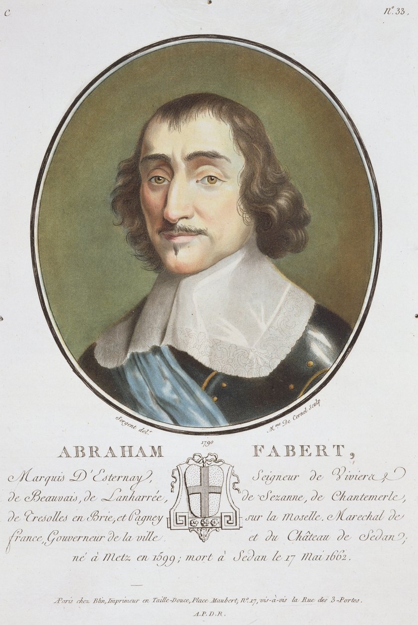 Abraham de Fabert from 'Portraits des grands hommes, femmes illustres ...
