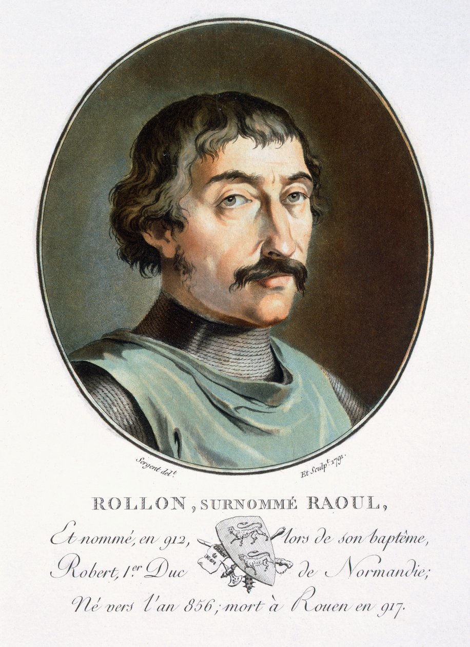 Rollo the Dane, Duke of Normandy, from 'Portraits des grands hommes ...