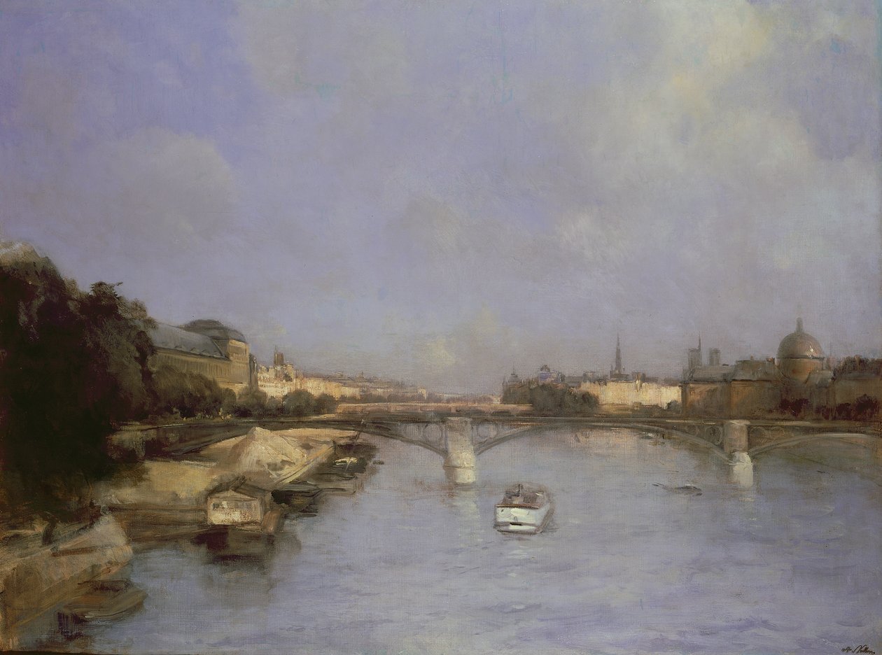 River Seine, Paris by Antoine Vollon