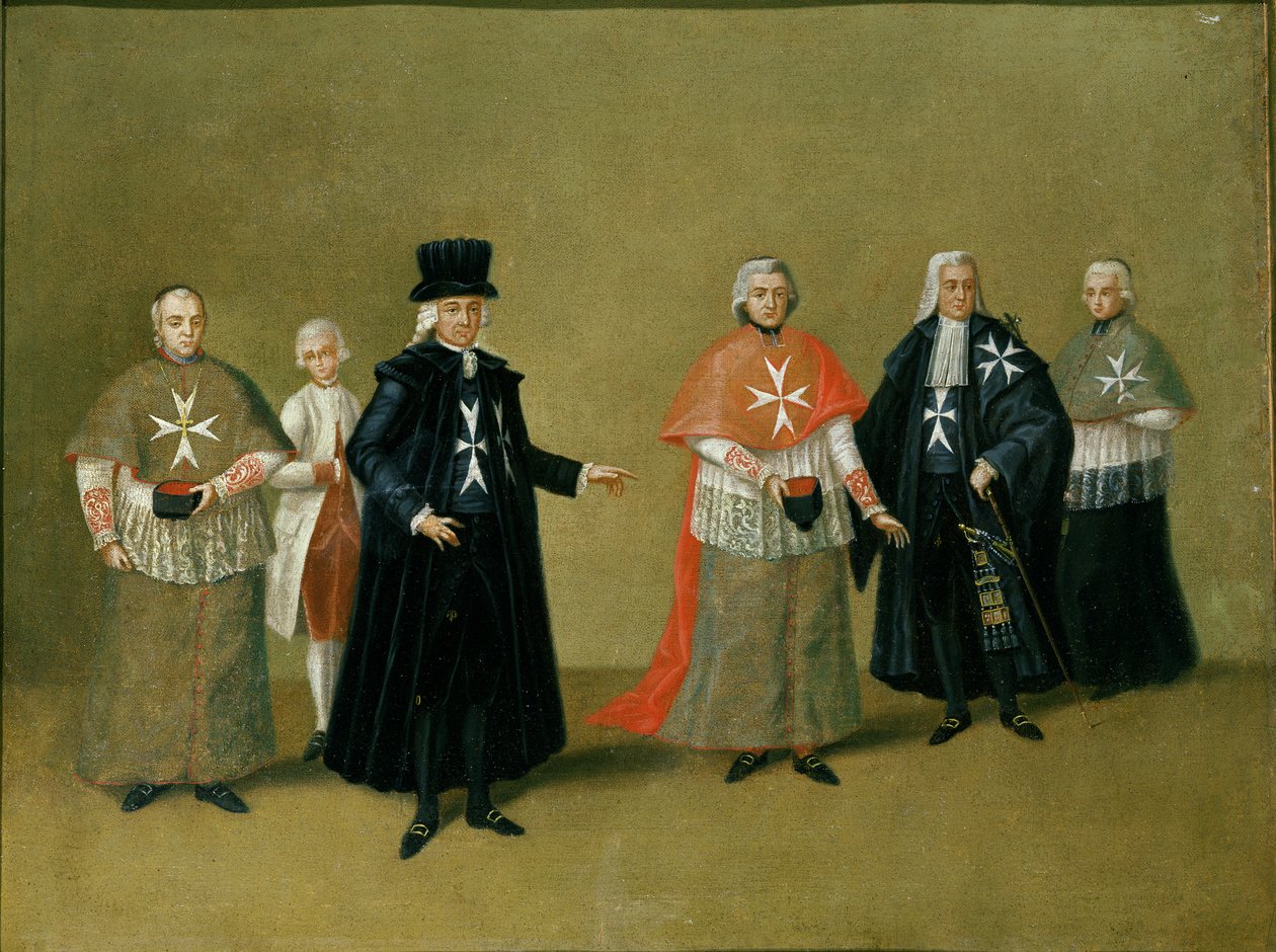 Grand Master and Chaplains of the Knights of the Order of Malta by Antoine de Favray