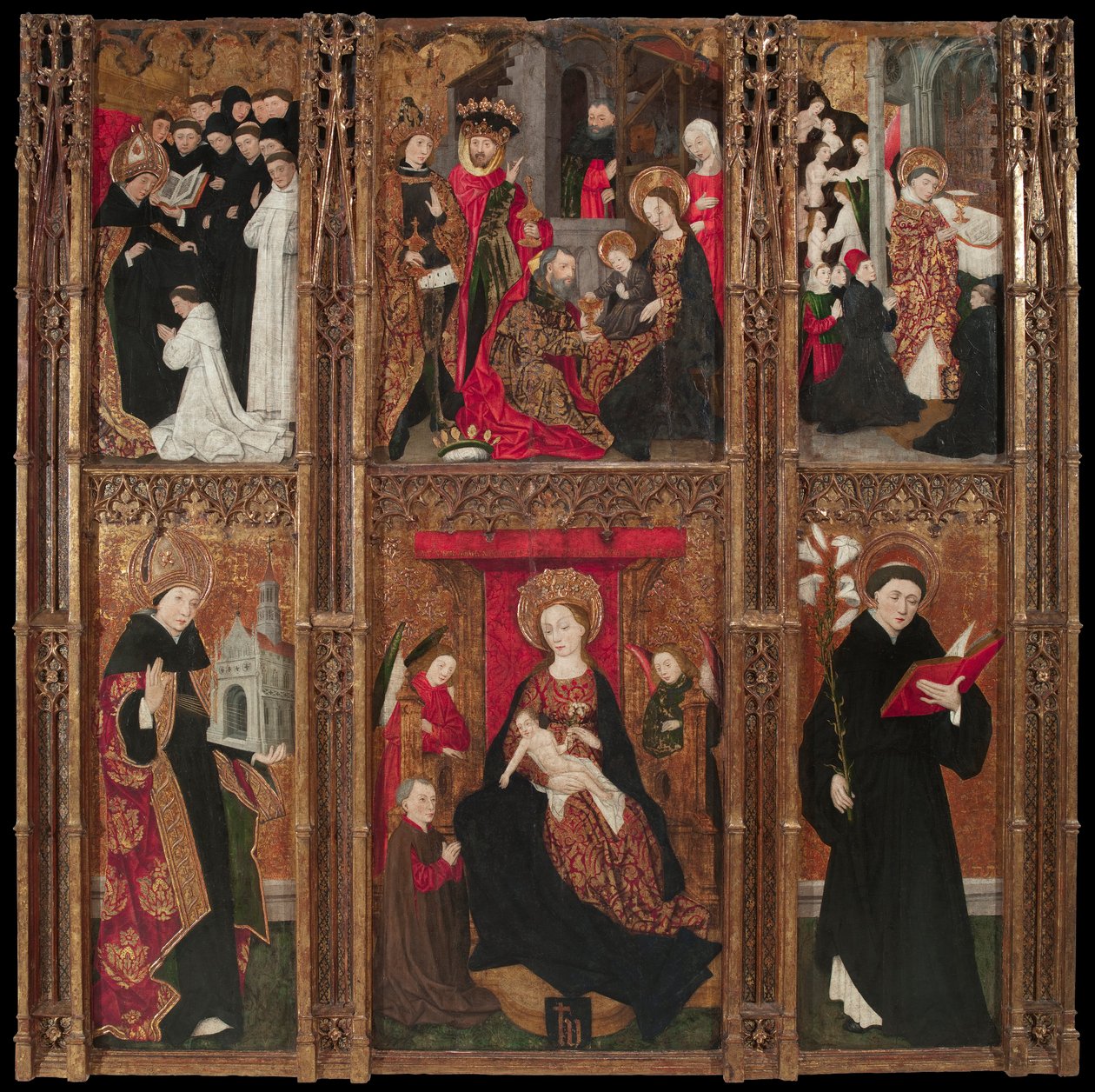 Altarpiece of the Virgin, Saint Augustine and Saint Nicholas of Tolentino by Antoine de Lonhy