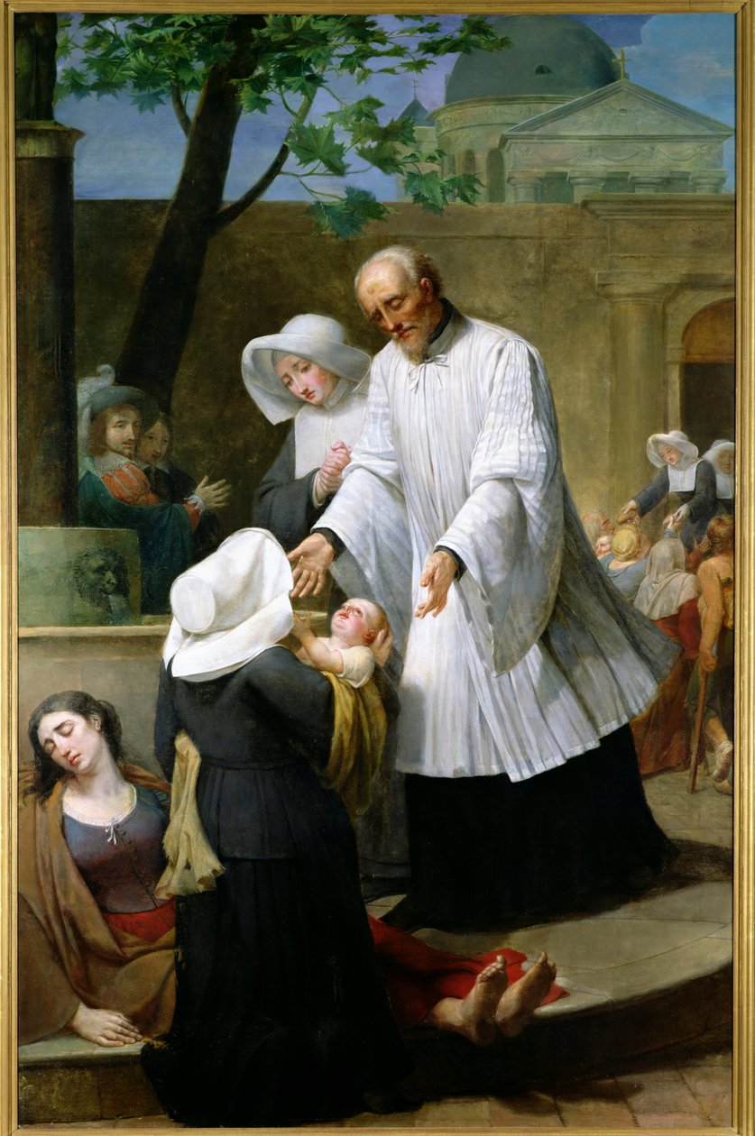St. Vincent de Paul Helping the Plague-Ridden by Antoine Ansiaux