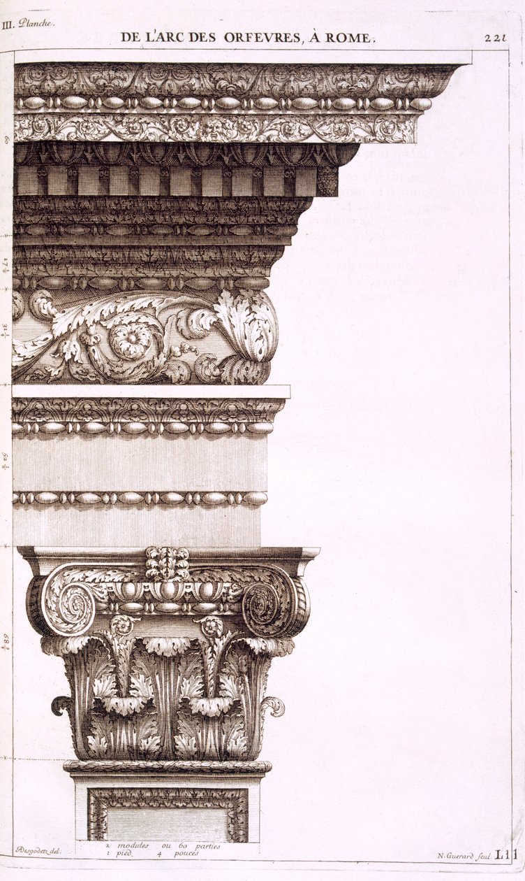 Arch of the Gold- and Silversmiths, Rome, 1682 by Antoine Babuty Desgodets