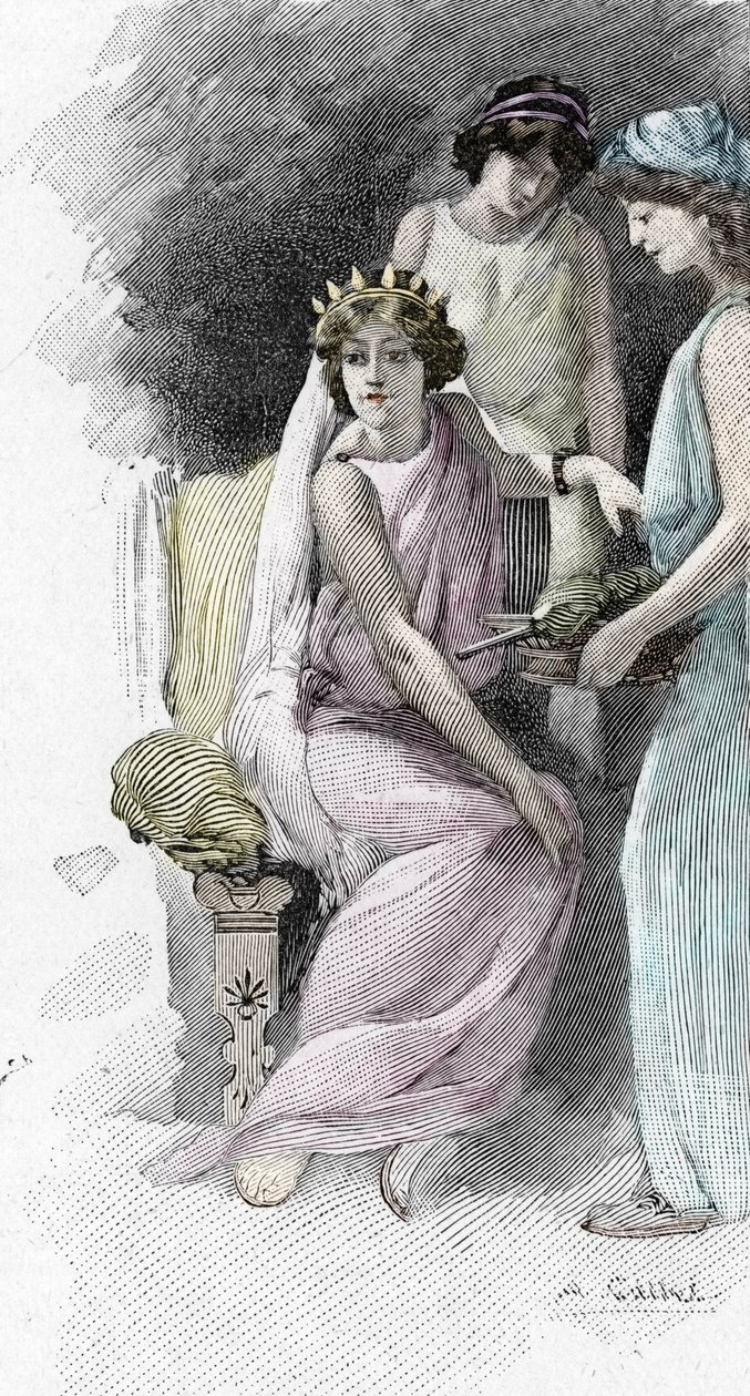 Odyssey by Homer: Helen and her servants Illustration by Antoine Calbet by Antoine Calbet