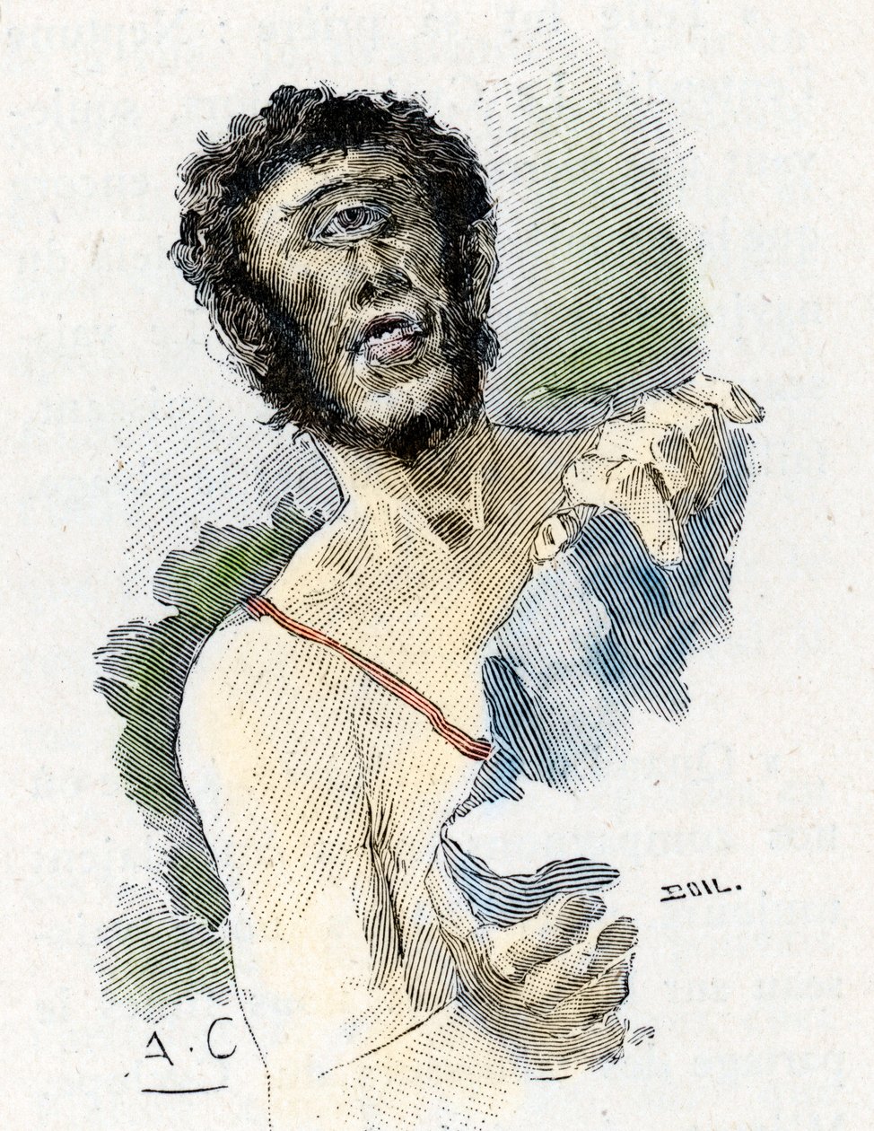 Odyssey of Homer: Polyphemus, the Cyclops, Illustration by Antoine Calbet by Antoine Calbet