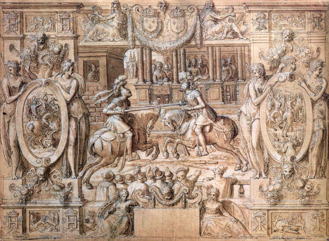Tournament on the Occasion of the Marriage of Catherine de Medici and Henri II in 1533 by Antoine Caron