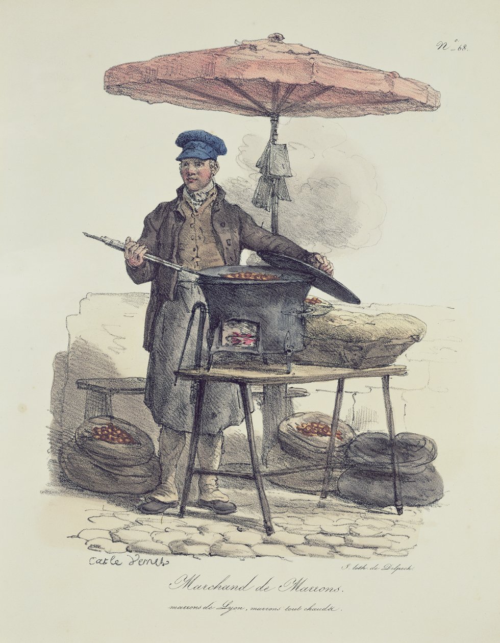Chestnut Seller by Antoine Charles Horace Vernet