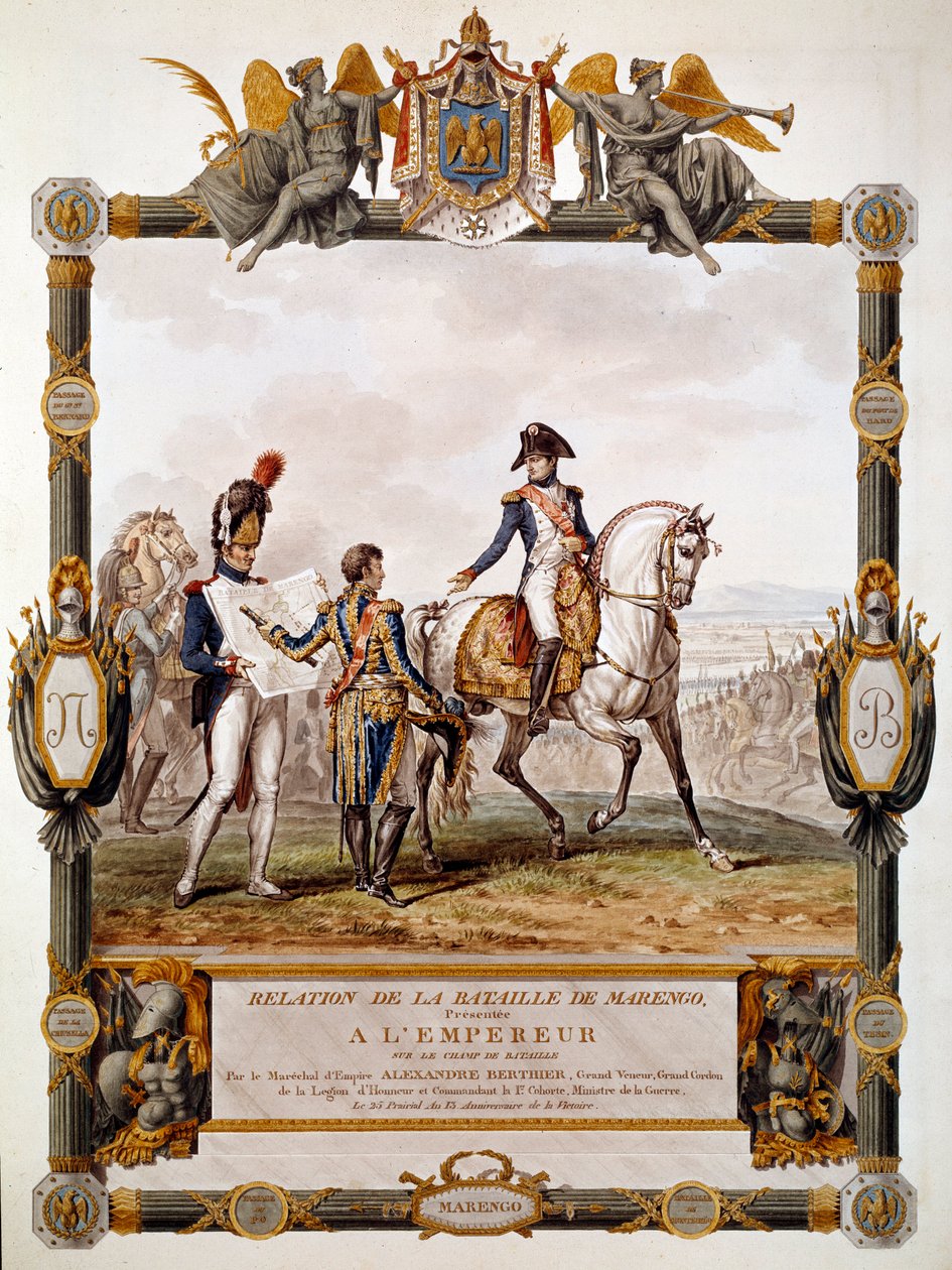 Frontispiece of the Battle of Marengo on 14 June 1800 by Antoine Charles Horace Vernet
