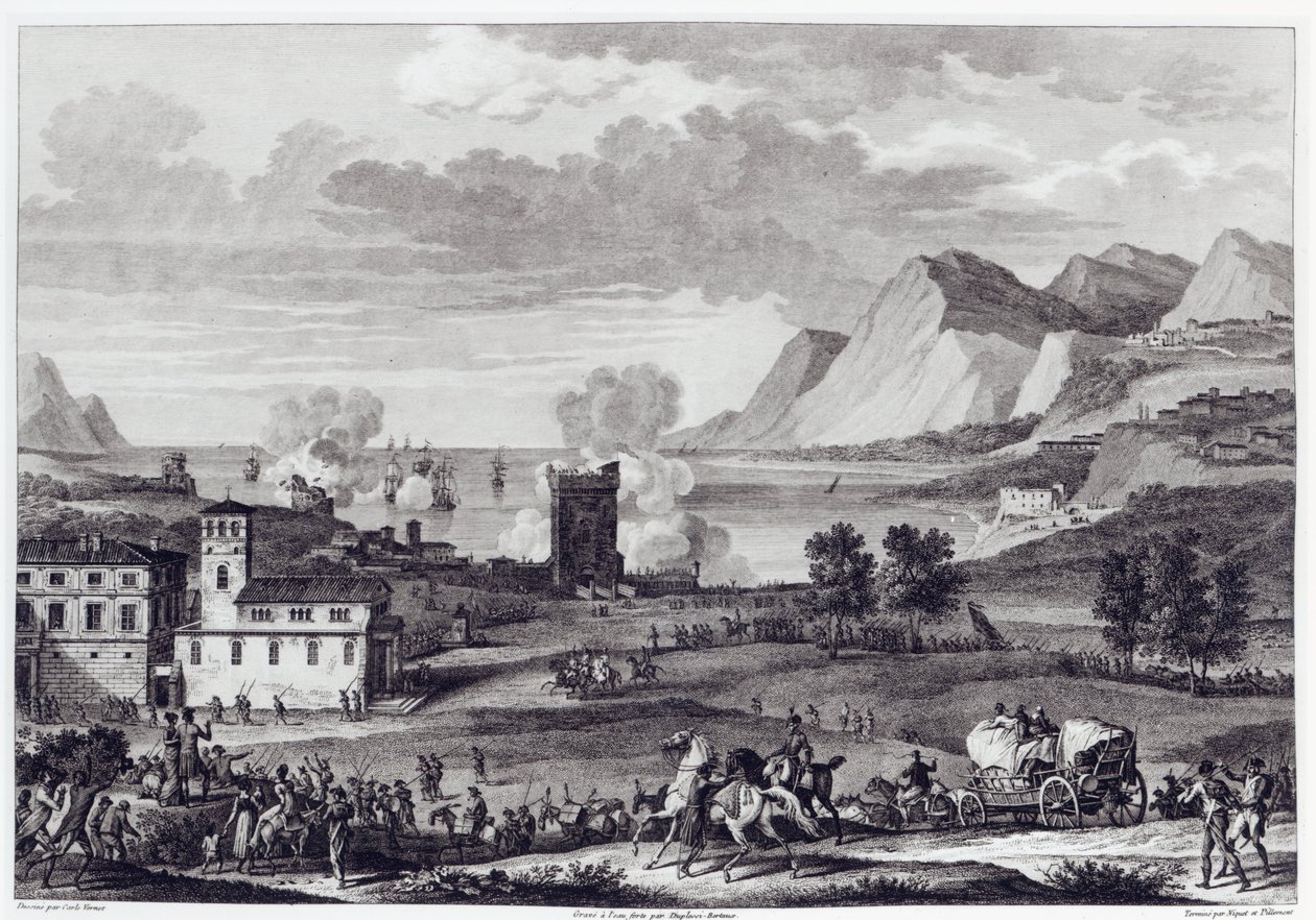 Deliverance of Corsica, 20th October 1796, engraved by Jean Duplessi-Bertaux by Antoine Charles Horace Vernet
