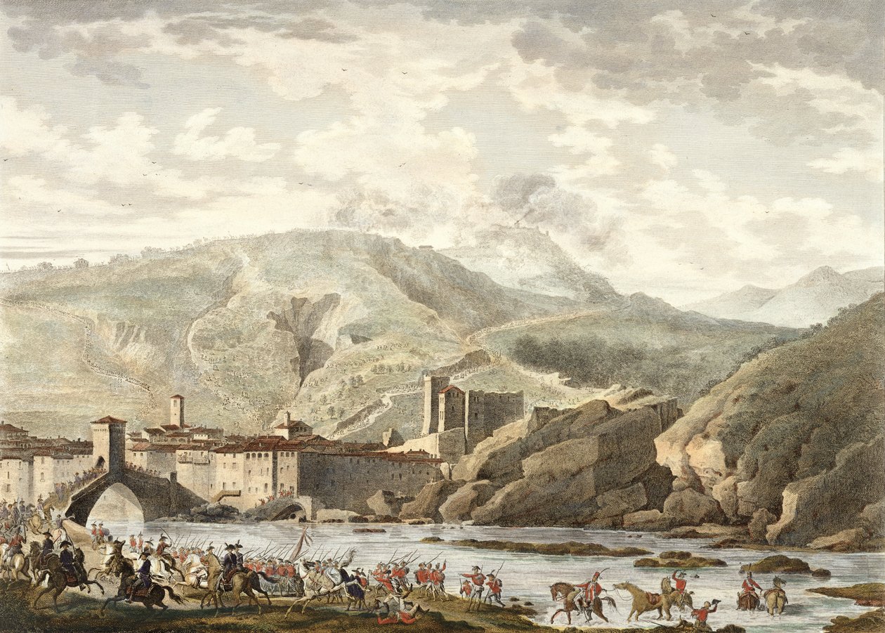 The Battle of Millesimo, 25 Germinal, Year 4 (April 1796) Engraved by Jean Duplessi-Bertaux (1747-1819) by Antoine Charles Horace Vernet