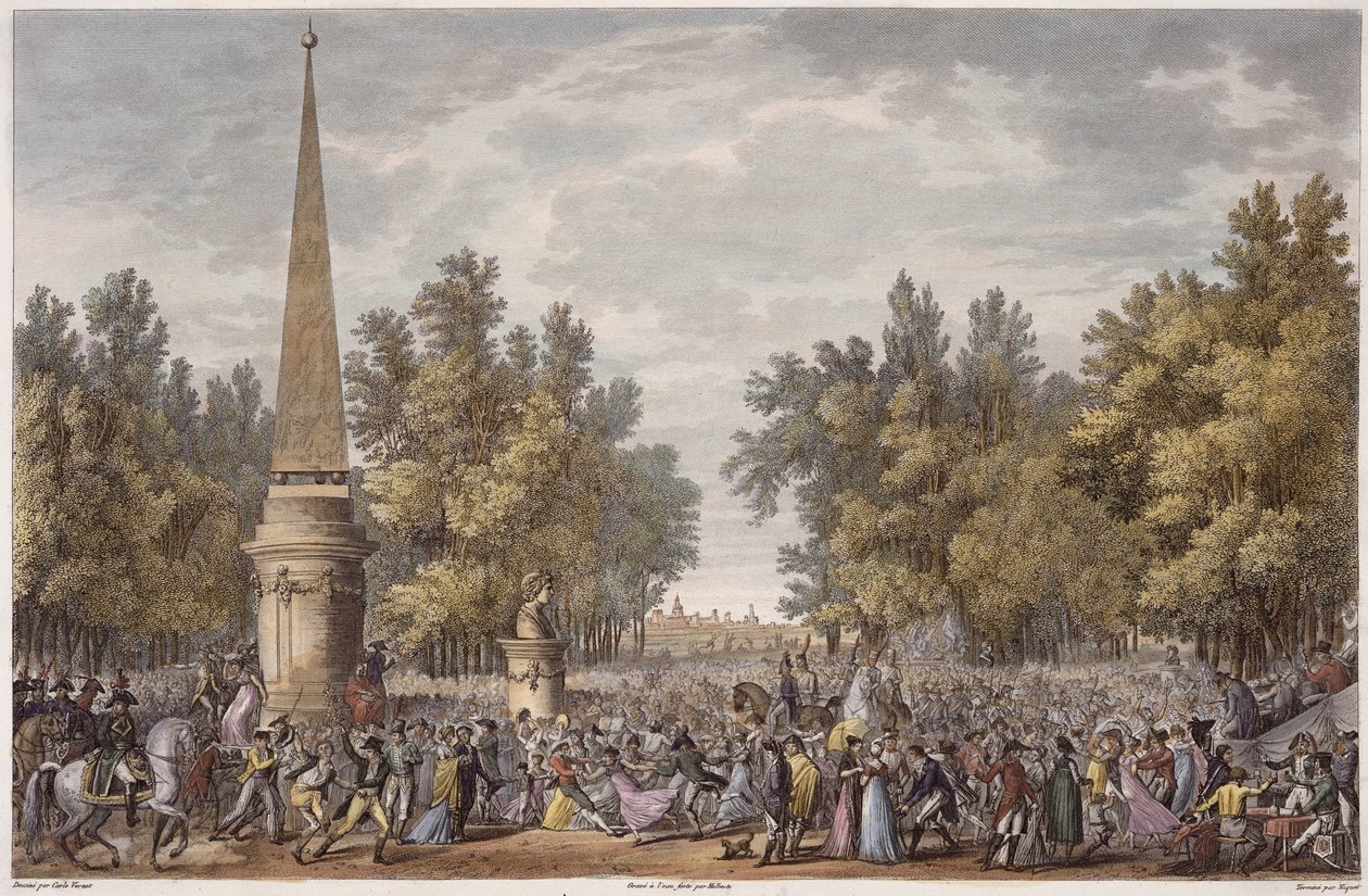 The Feast of Virgil at Mantua, 24 Vendemiaire, Year 6 (October 1797) engraved by Georges Malbeste by Antoine Charles Horace Vernet