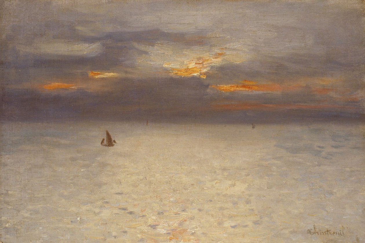 Open sea, evening atmosphere; Boulogne, c.1869-72 by Antoine Chintreuil