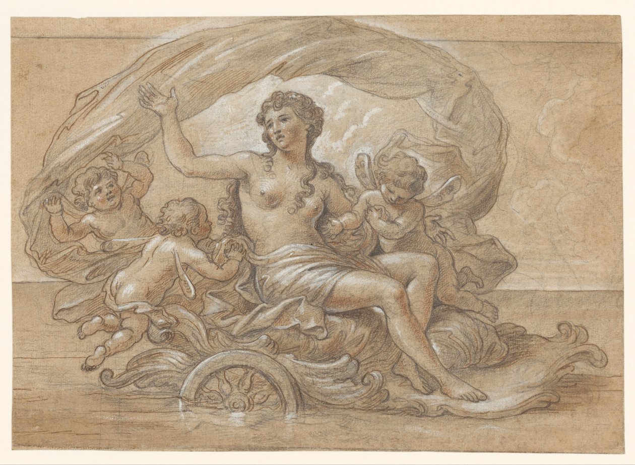 Galatea on Her Sea Chariot by Antoine Coypel