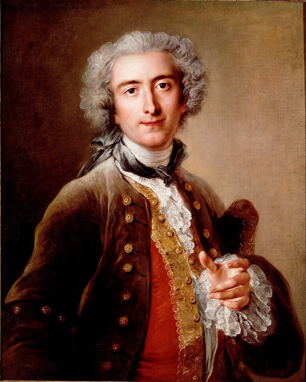 Portrait of Philippe Coypel, brother of the artist. Painting by Charles Antoine Coypel by Antoine Coypel