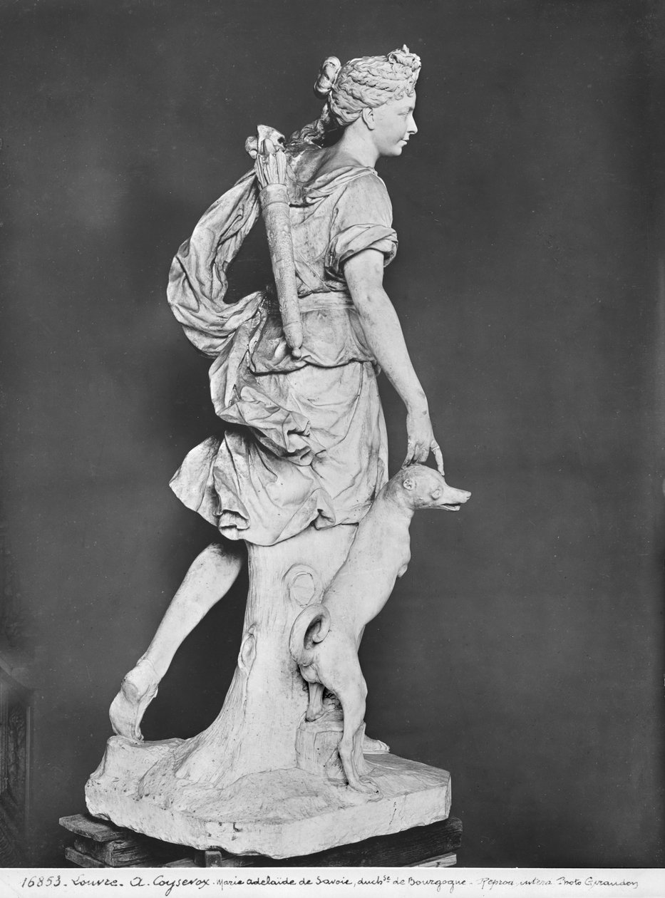 Marie-Adelaide de Savoie, Duchess of Burgundy, as Diana the Huntress, 1709 (marble) by Antoine Coysevox