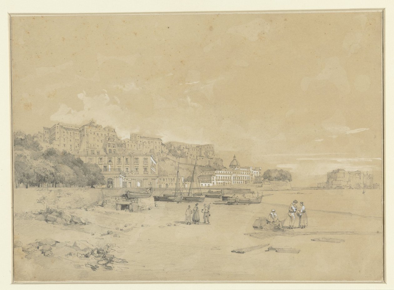 View of Chiatanone and the Castle of the Egg by Antoine Eugène Ernest Buttura
