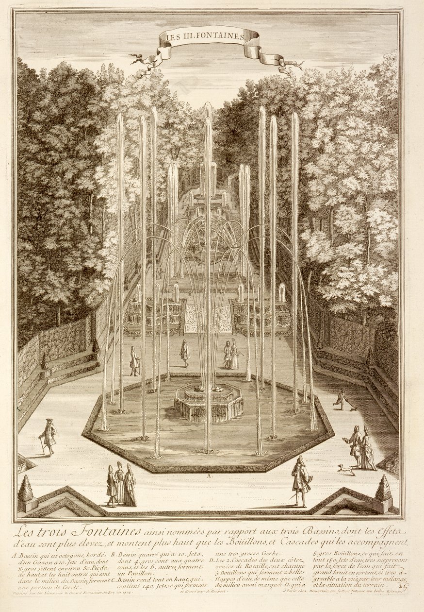 The Three Fountains, Versailles by Antoine Herriset