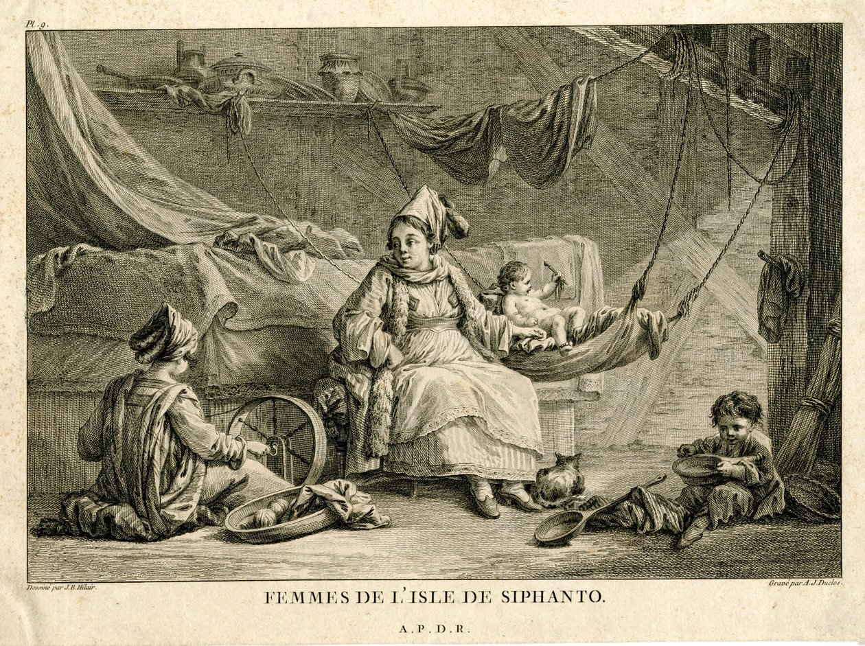 Women of the Isle of Siphanto, after Jean-Baptiste Hilair by Antoine Jean Duclos