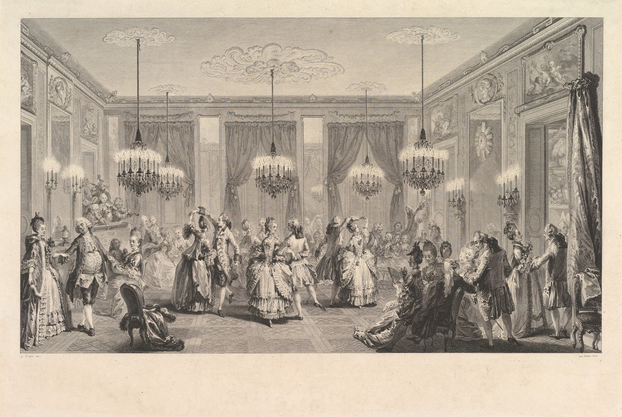 Le Bal Paré, 1774 by Antoine Jean Duclos