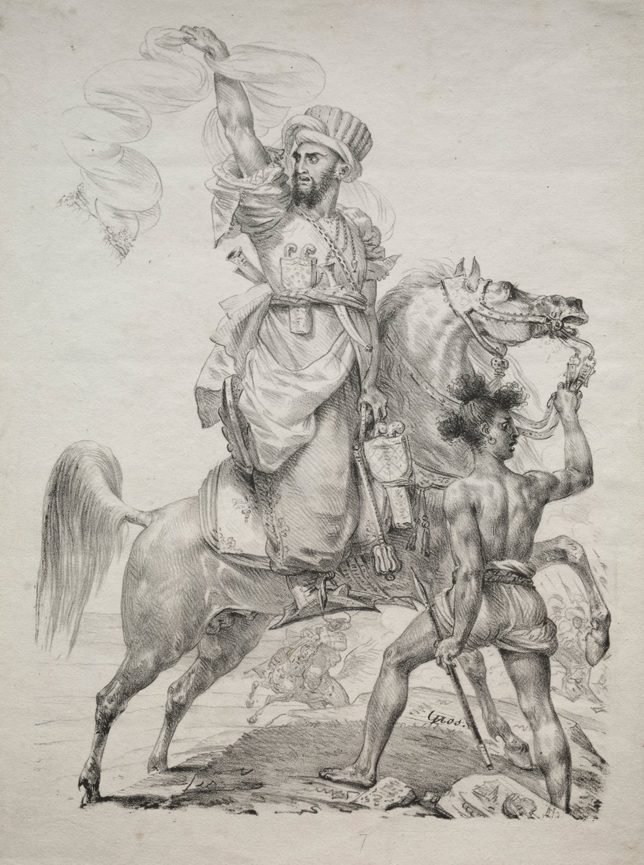 A Mameluke Chief on Horseback Signaling for Help by Antoine-Jean Gros