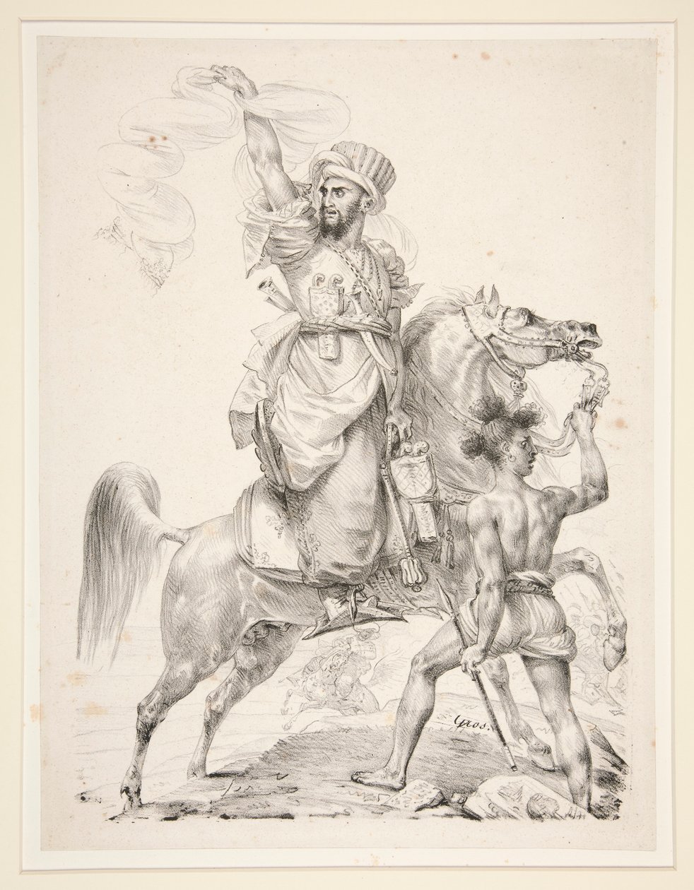Chief of the Mamelukes on Horseback by Antoine Jean Gros