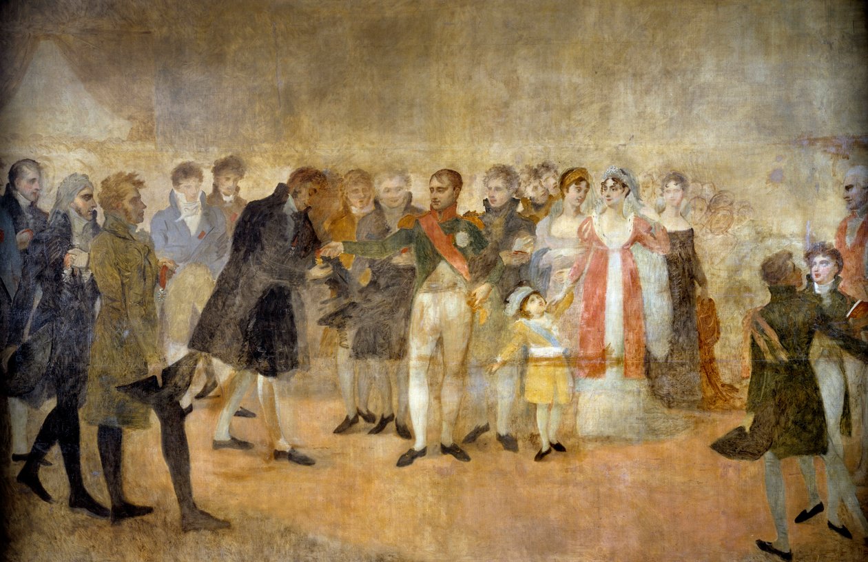 Emperor Napoleon I Visits the Salon du Louvre and Distributes to Artists the Crosses of the Legion d