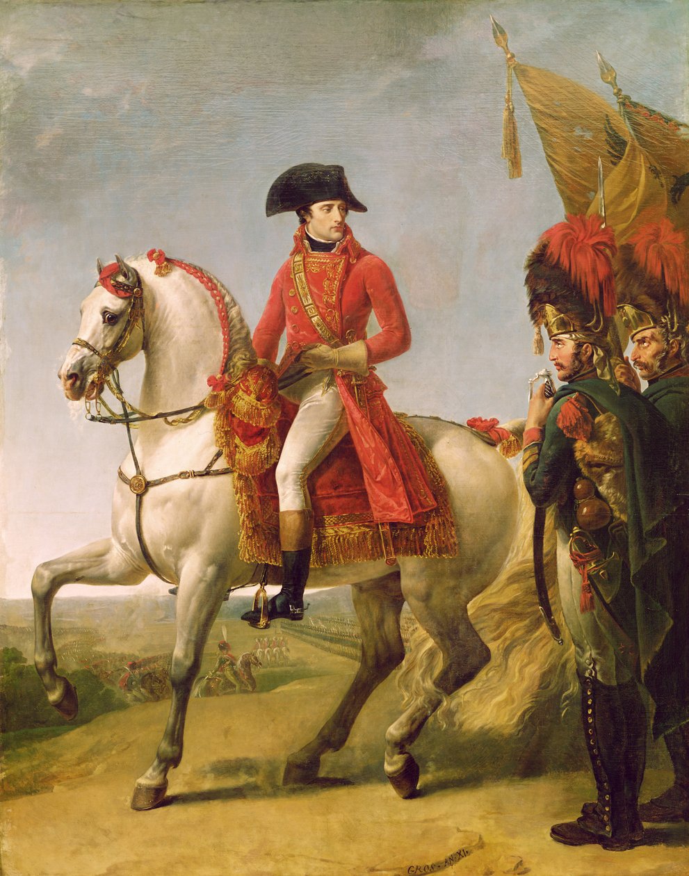 Napoleon Bonaparte (1769-1821) First Consul, Reviewing His Troops After the Battle of Marengo, 1802-03 by Antoine Jean Gros