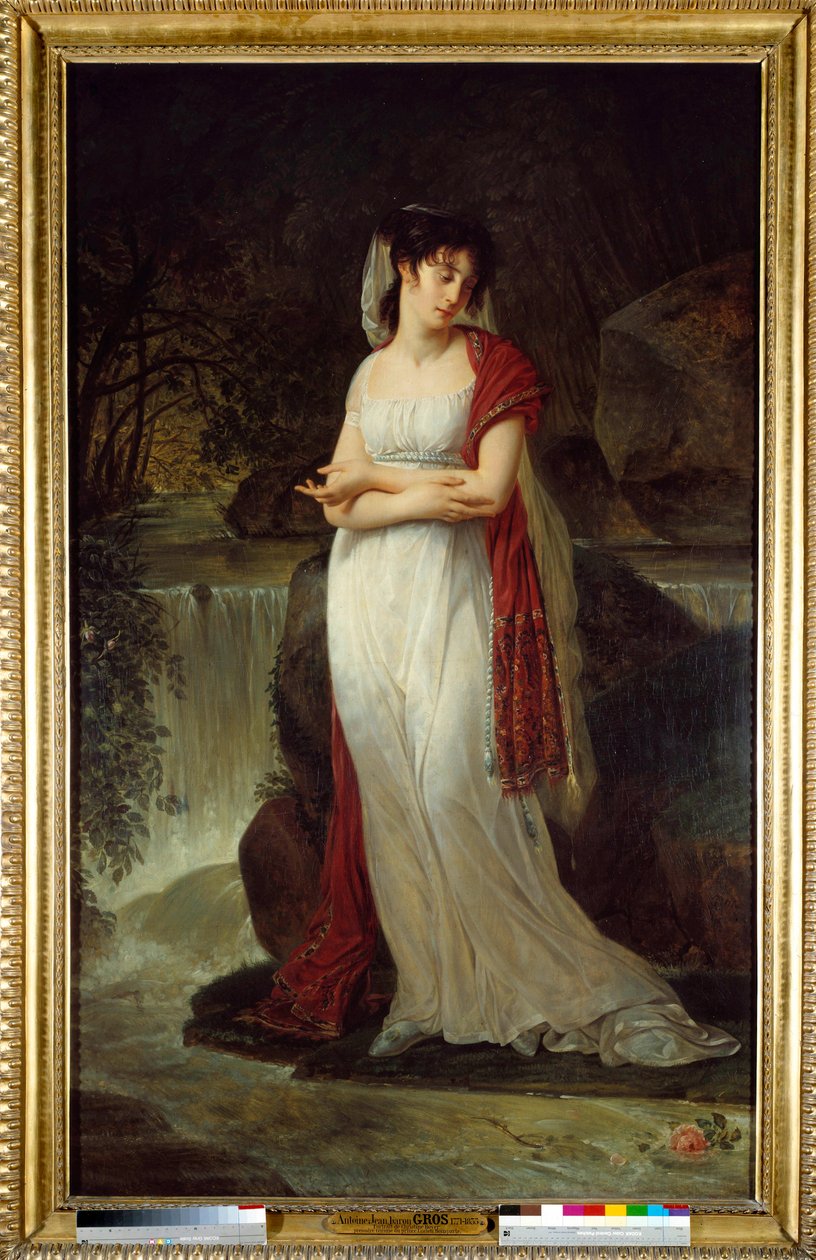 Posthumous Portrait of Christine Boyer. First Woman by Lucien Bonaparte. Painting by Antoine Jean Gros by Antoine Jean Gros
