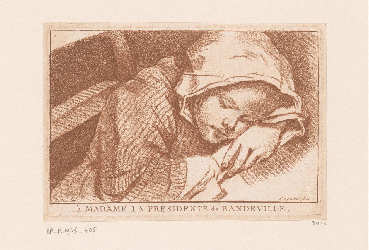Sleeping Girl by Antoine Joseph Dezallier d