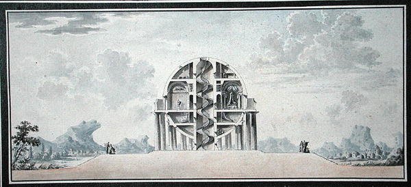 Design for a House for a Cosmopolite (detail) by Antoine Laurent Thomas Vaudoyer