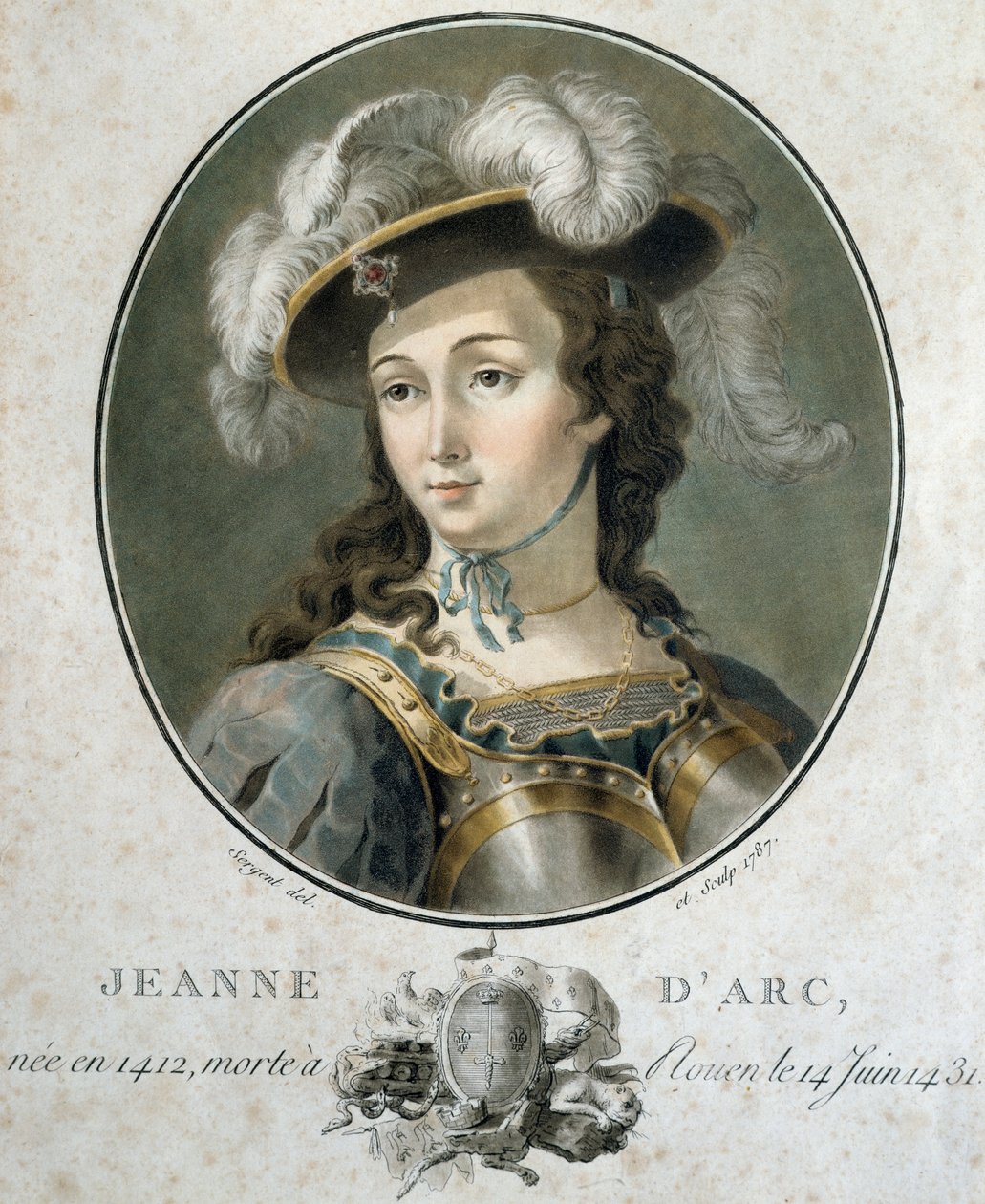 Portrait of Joan of Arc by Antoine Louis Francois Sergent Marceau
