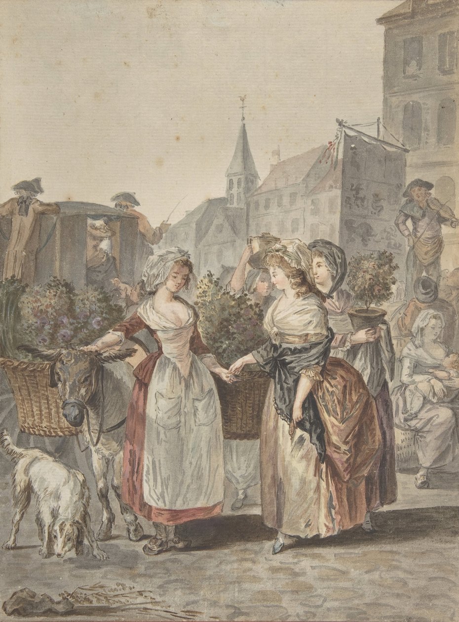 The Flower Girl by Antoine Louis Francois Sergent Marceau
