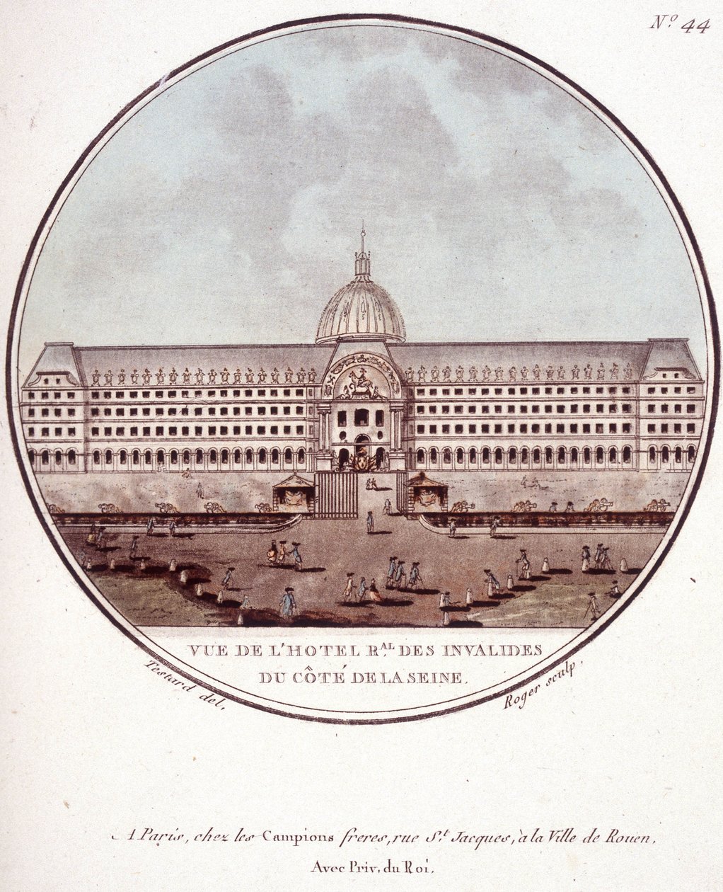 View of the Hotel Regionnal des Invalides on the Seine Side, Paris by Antoine Louis Francois Sergent Marceau