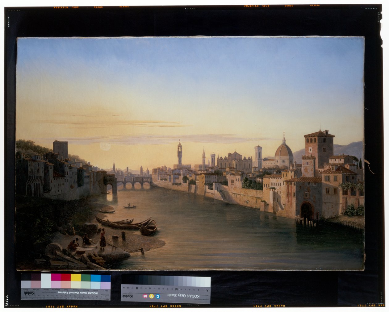 Florence, A View of the River Arno by Antoine Marie Perrot