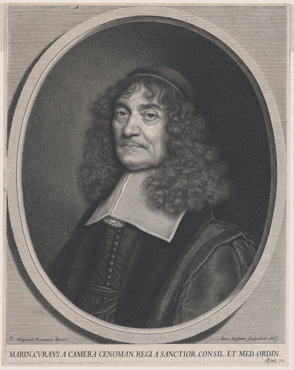 Marin Cureau de la Chambre by Antoine Masson after Pierre Mignard I