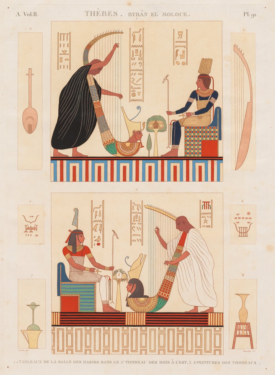 Description of Egypt: Thebes Byban el Molouk, Vol. II, Pl. 91 by Antoine Maxime Monsaldy