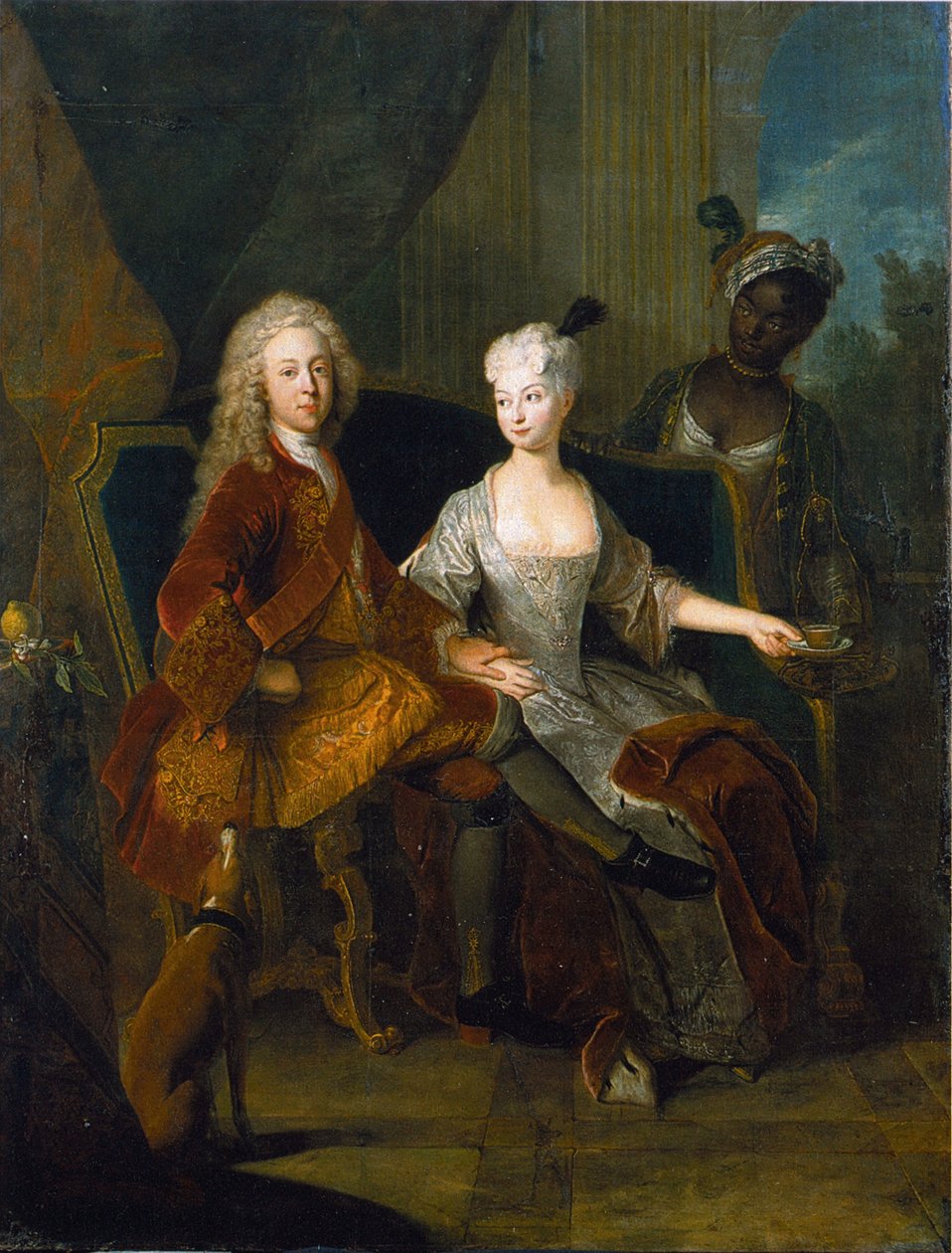 Portrait of the Hereditary Prince Friedrich Ludwig of Württemberg and his wife Henriette Marie of Brandenburg-Schwedt by Antoine Pesne