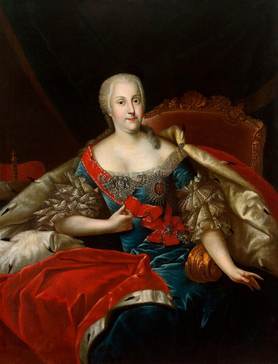 Portrait of Johanna-Elizabeth, Electress of Anhalt-Zerbst by Antoine Pesne