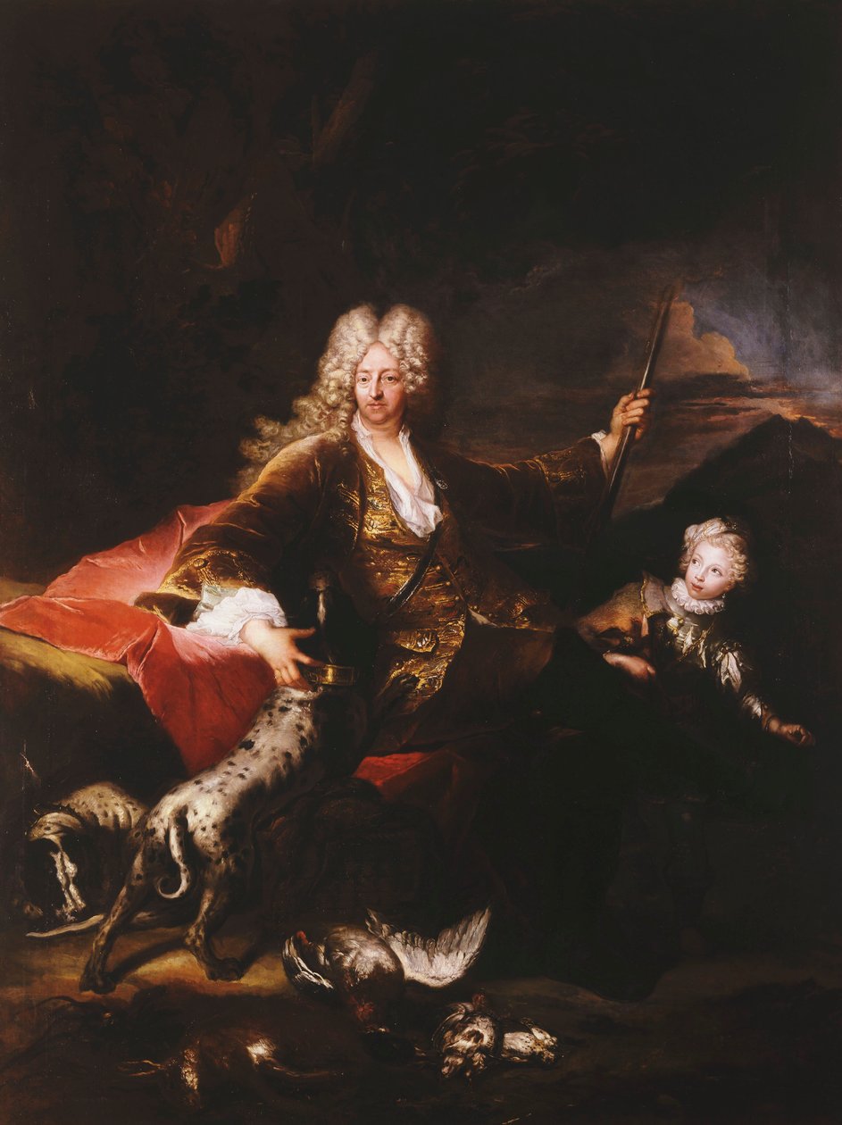 Portrait of the Marchese Paolo Corbelli, full-length, Seated on a Bank at the Edge of a Wood by Antoine Pesne