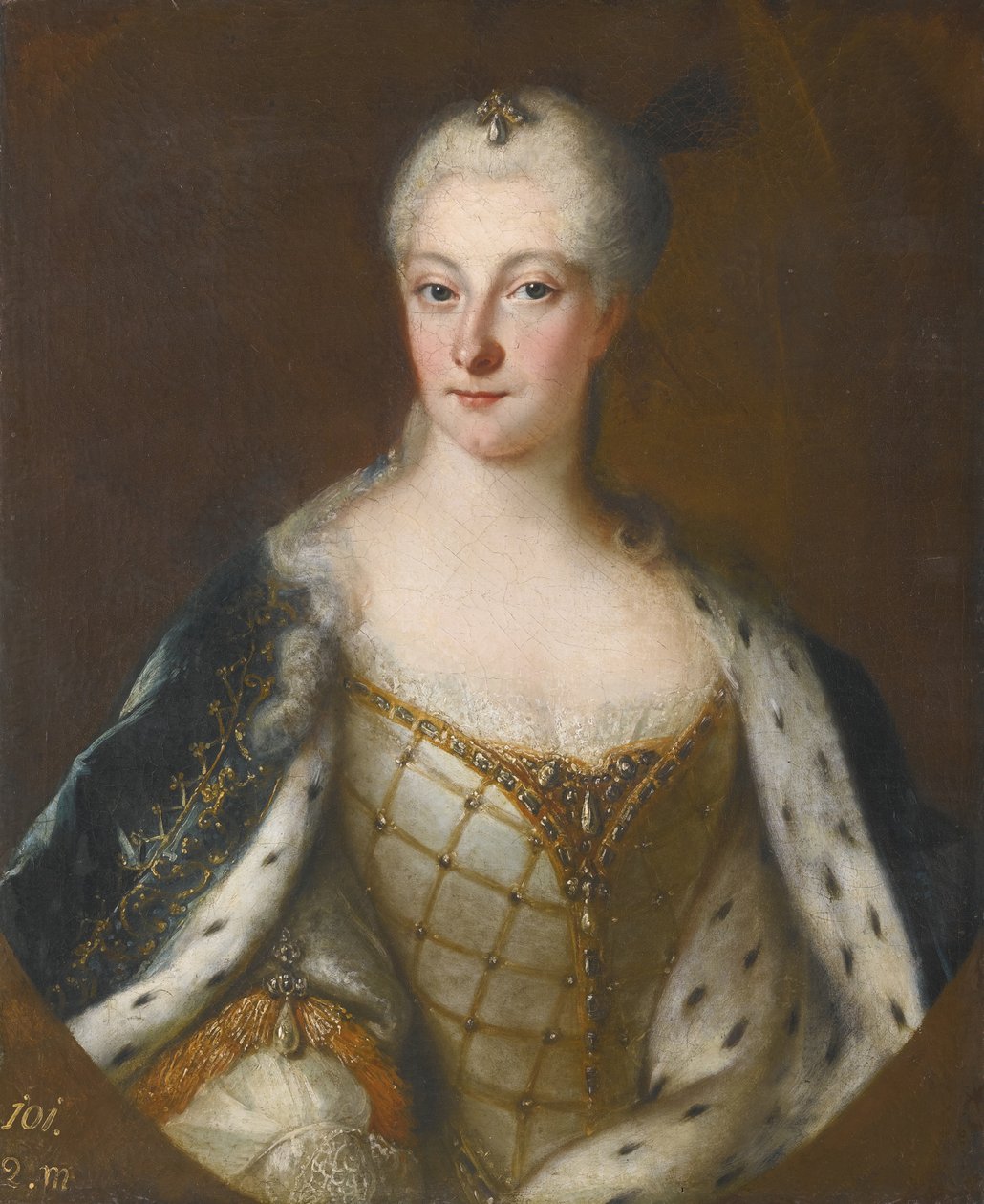 Portrait of Henriette Maria of Brandenburg-Schwedt, 1702-1782 by Antoine Pesne School