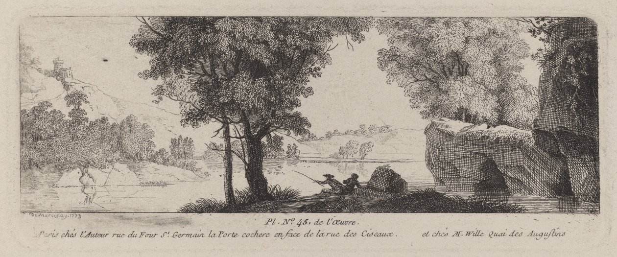 River Landscape with an Angler by Antoine de Marcenay de Ghuy